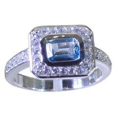 Dayana Blue Halo Ring for Women with Sparkling Stones Blue Topaz Blue