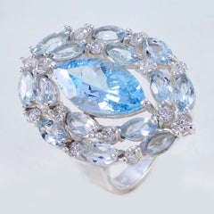 Tereza Contemporary Blue multiple Ring