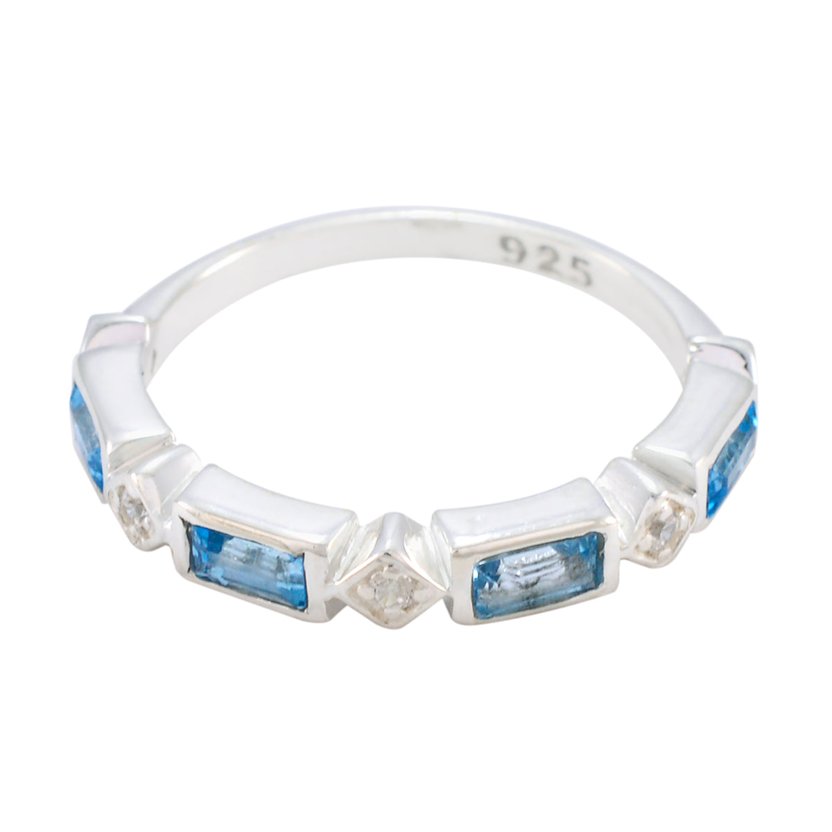 Emilia Trendy Blue quarter Band Blue Topaz Blue