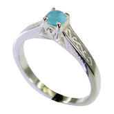 Claire Abstract Blue Solitaire Ring Blue Chalcedony Blue