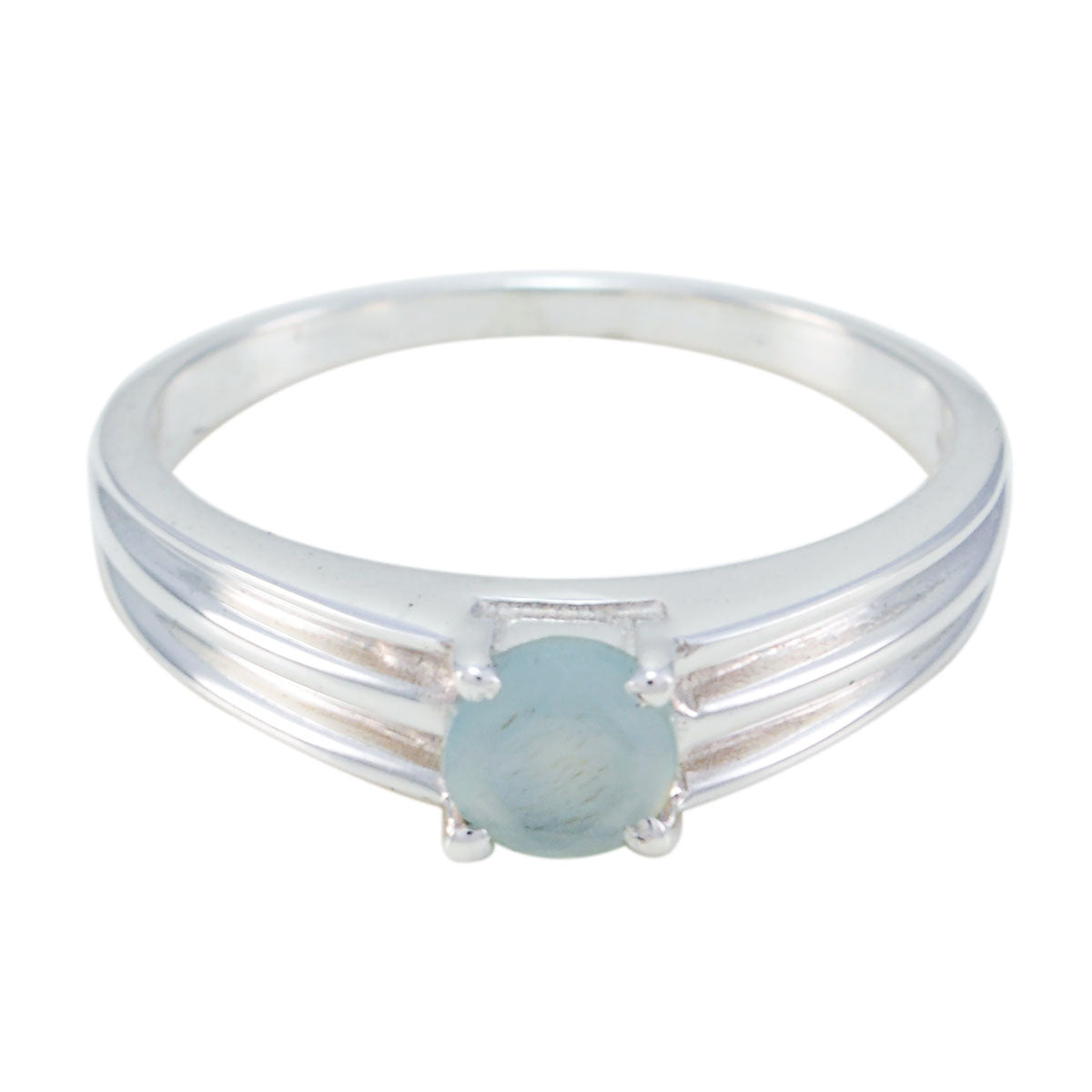Ha-eun Fairytale Blue Solitaire Ring Blue Chalcedony Blue
