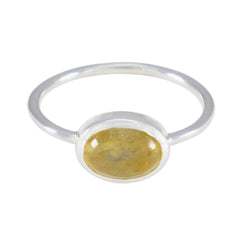 Seo-yeon Sophisticated Yellow Solitaire Ring Citrine Yellow