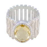 Bruna Armor Yellow Solitaire Band Citrine Yellow