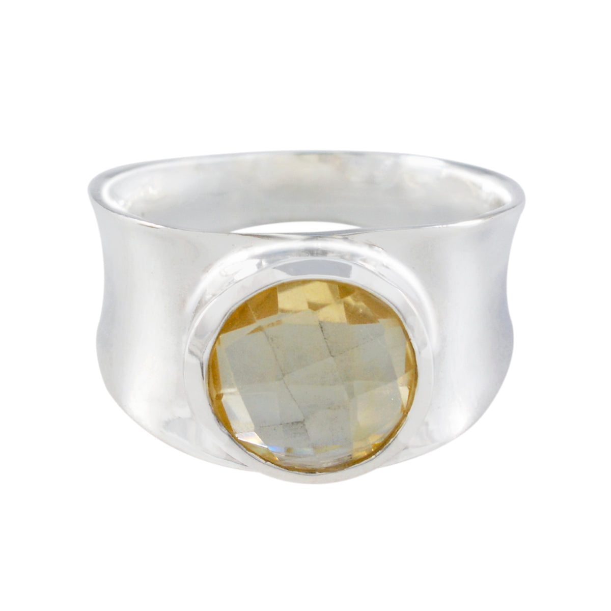 Elena Armor Yellow Solitaire Band Citrine Yellow