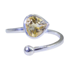 Ananya Yellow Solitaire Ring for Women with Gemstone