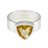 Teresa Signet Yellow Solitaire Band Citrine Yellow