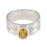Mathilde Twist Yellow Solitaire Band Citrine Yellow