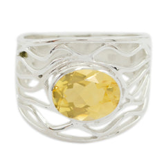 Camila Rope-Wire Yellow Solitaire Ring Citrine Yellow