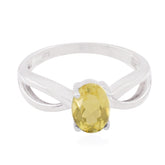 Ivy Glamorous Yellow Solitaire Ring Citrine Yellow