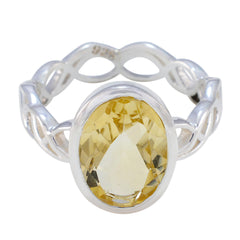 Sofia Rope-Wire Yellow Solitaire Ring Citrine Yellow