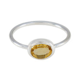 Angel Romantic Yellow Solitaire Ring Citrine Yellow