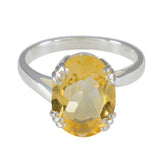 Katharina Contemporary Yellow Solitaire Ring Citrine Yellow