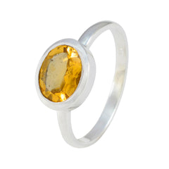 Chen Contemporary Yellow Solitaire Ring