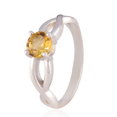 Violet Contemporary Yellow Solitaire Ring