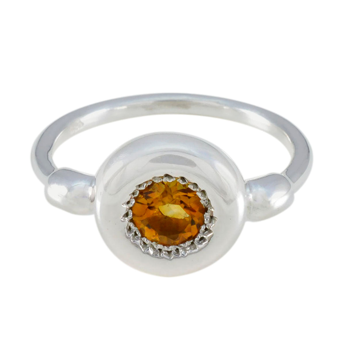 Ayaka Glamorous Yellow Solitaire Ring Citrine Yellow