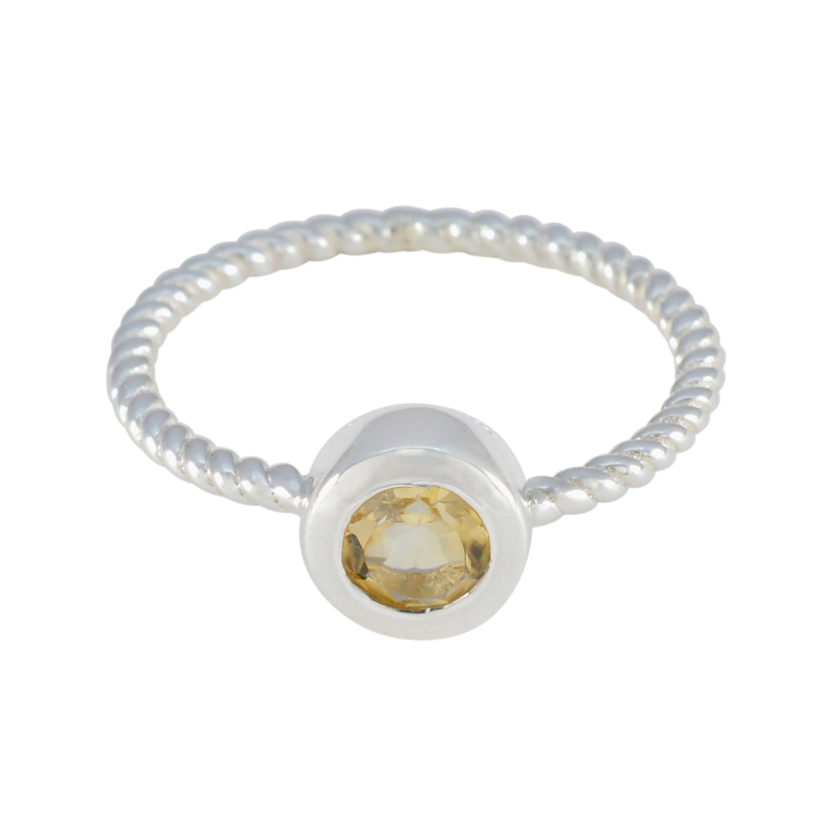 Haruka Romantic Yellow Solitaire Ring Citrine Yellow