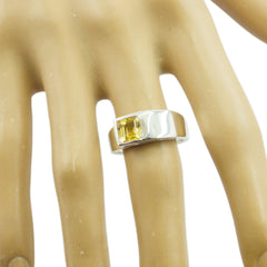 Clara Abstract Yellow Solitaire Ring