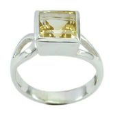 Daniela Abstract Yellow Solitaire Ring Citrine Yellow
