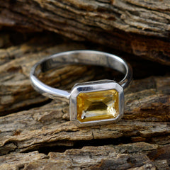 Victoria Yellow Solitaire Ring India with Citrine Gemstone