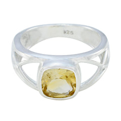 Angel Cultural Yellow Solitaire Ring Citrine Yellow