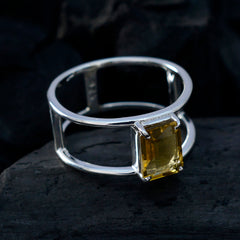 Xiu Geometric Yellow Solitaire Band