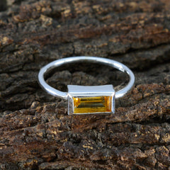 Jia Contemporary Yellow Solitaire Ring