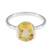 Meera Yellow Solitaire Ring for Women with Gemstone Citrine Yellow
