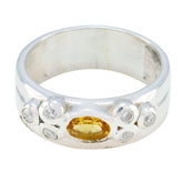 Giulia Trendy Yellow Halo Band Citrine Yellow