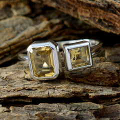 Olivia Trendy Yellow Toi et Moi Ring