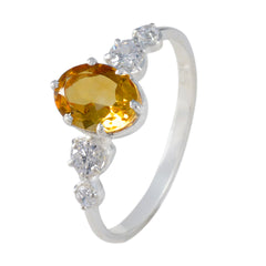 Ji-eun Yellow Gemstone Halo Ring with Sparkling Accents