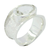 Anna Oversized White Solitaire Band Crystal Quartz White
