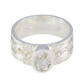 Siti Twist White Solitaire Band Crystal Quartz White