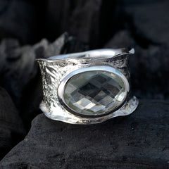 Aria Oversized Light Green Solitaire Band