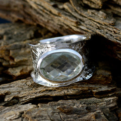 Aria Oversized Light Green Solitaire Band