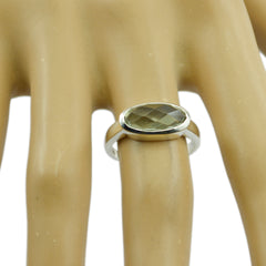 Rina Contemporary Light Green Solitaire Ring