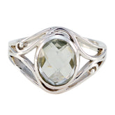 Mia Ethnic Light Green Solitaire Ring Green Amethyst Green