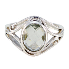 Mia Ethnic Light Green Solitaire Ring Green Amethyst Green