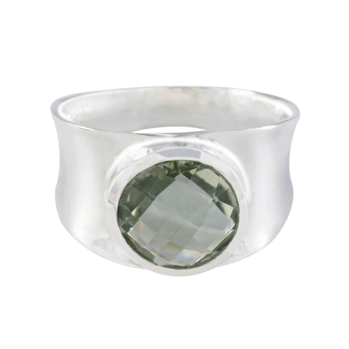 Eliza Armor Light Green Solitaire Band Green Amethyst Green