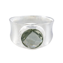 Eliza Armor Light Green Solitaire Band Green Amethyst Green