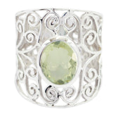 Layla Light Green Solitaire Ring in Elegant Design Green Amethyst Green