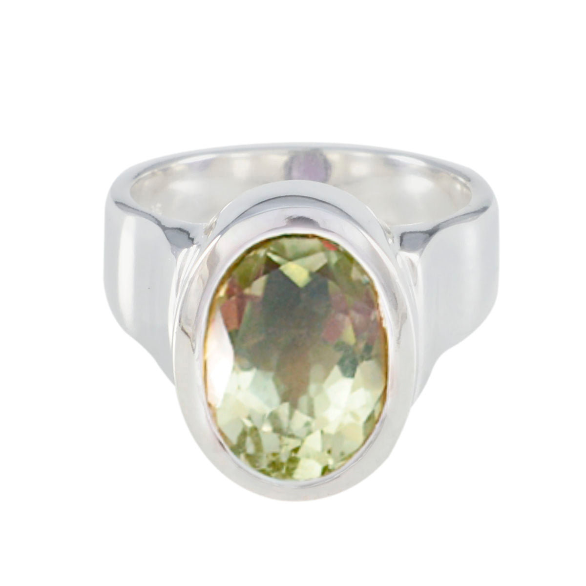 Lucy Heritage Light Green Solitaire Ring Green Amethyst Green