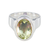 Lucy Heritage Light Green Solitaire Ring Green Amethyst Green