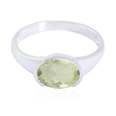 Maria Modern Light Green Solitaire Ring Green Amethyst Green