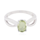 Aiko Sophisticated Light Green Solitaire Ring Green Amethyst Green