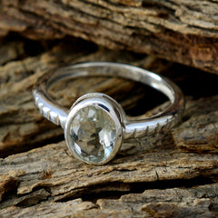 Jia Trendy Light Green Solitaire Ring