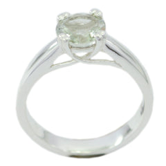 Angel Sophisticated Light Green Solitaire Ring Green Amethyst Green