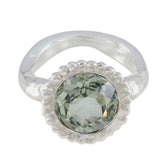 Ananya Graceful Light Green Solitaire Ring Green Amethyst Green