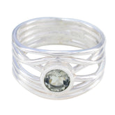 Daniela Rope-Wire Light Green Solitaire Band Green Amethyst Green