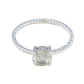 Addison Twist Light Green Solitaire Ring Green Amethyst Green