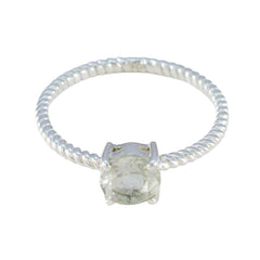 Addison Twist Light Green Solitaire Ring Green Amethyst Green